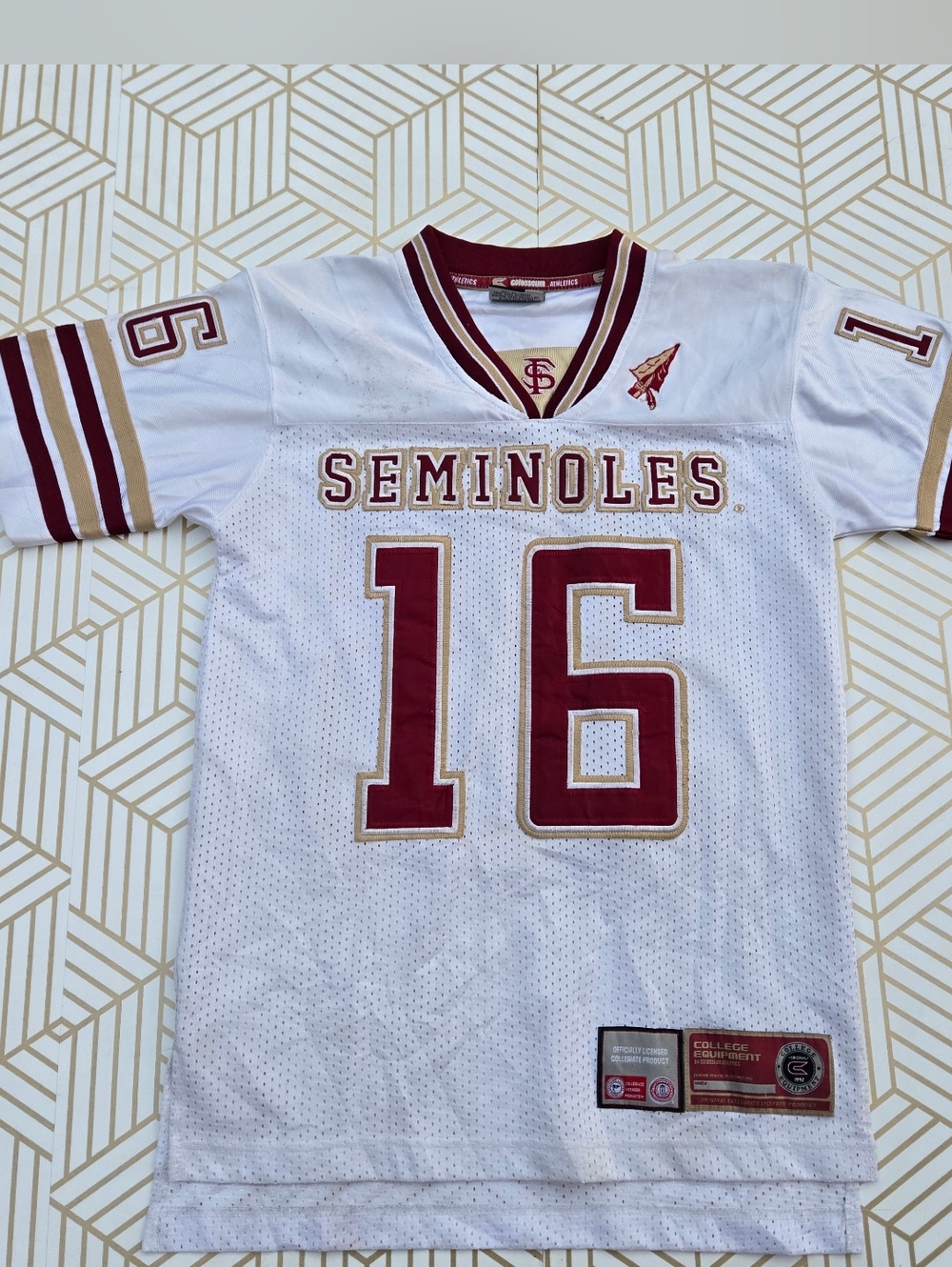 Florida State Seminoles white football jersey 16 Youth S COLOSSEUM ATHLETICS